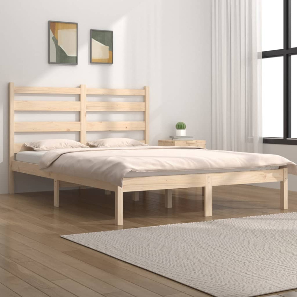 Produktbild för Sängram massiv furu 140x200 cm
