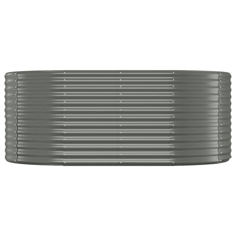 Produktbild för Odlingslåda galvaniserat stål 175x100x68 cm grå