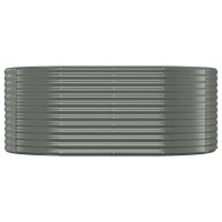 Produktbild för Odlingslåda galvaniserat stål 175x100x68 cm grå