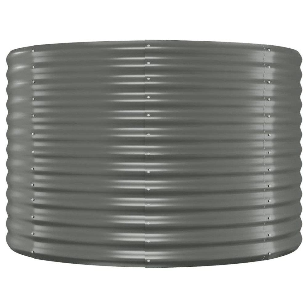 Produktbild för Odlingslåda galvaniserat stål 175x100x68 cm grå