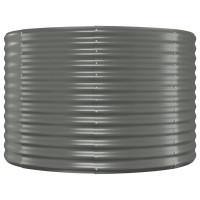 Produktbild för Odlingslåda galvaniserat stål 175x100x68 cm grå