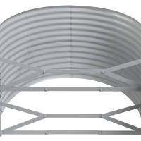 Produktbild för Odlingslåda galvaniserat stål 175x100x68 cm grå