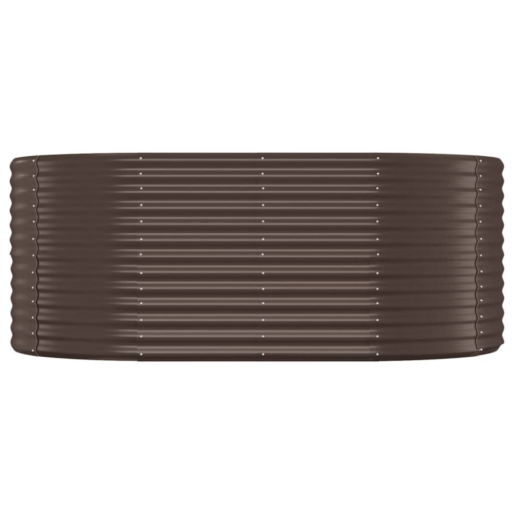 Produktbild för Odlingslåda pulverlackerat stål 175x100x68 cm brun