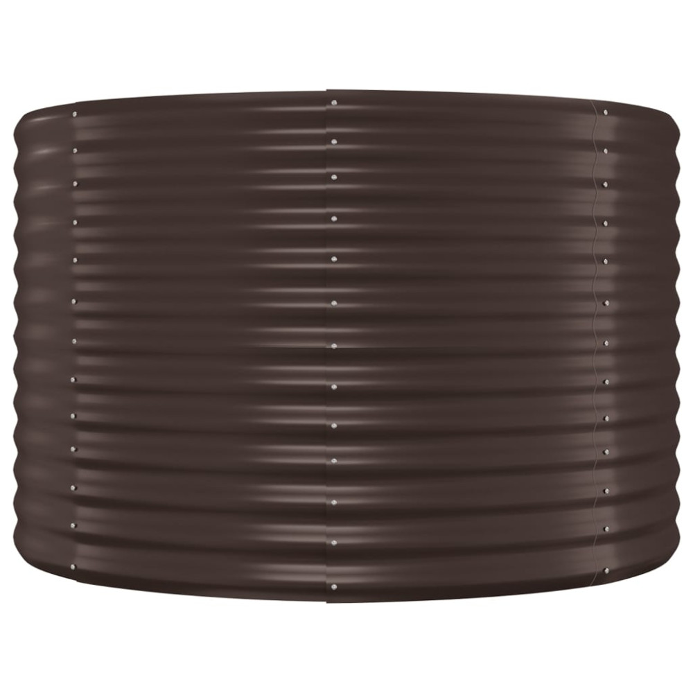 Produktbild för Odlingslåda pulverlackerat stål 175x100x68 cm brun