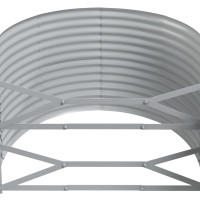Produktbild för Odlingslåda pulverlackerat stål 249x100x68 cm antracit