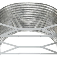 Produktbild för Odlingslåda pulverlackerat stål 322x100x68 cm silver