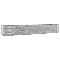 Produktbild för Odlingslåda pulverlackerat stål 507x100x68 cm silver