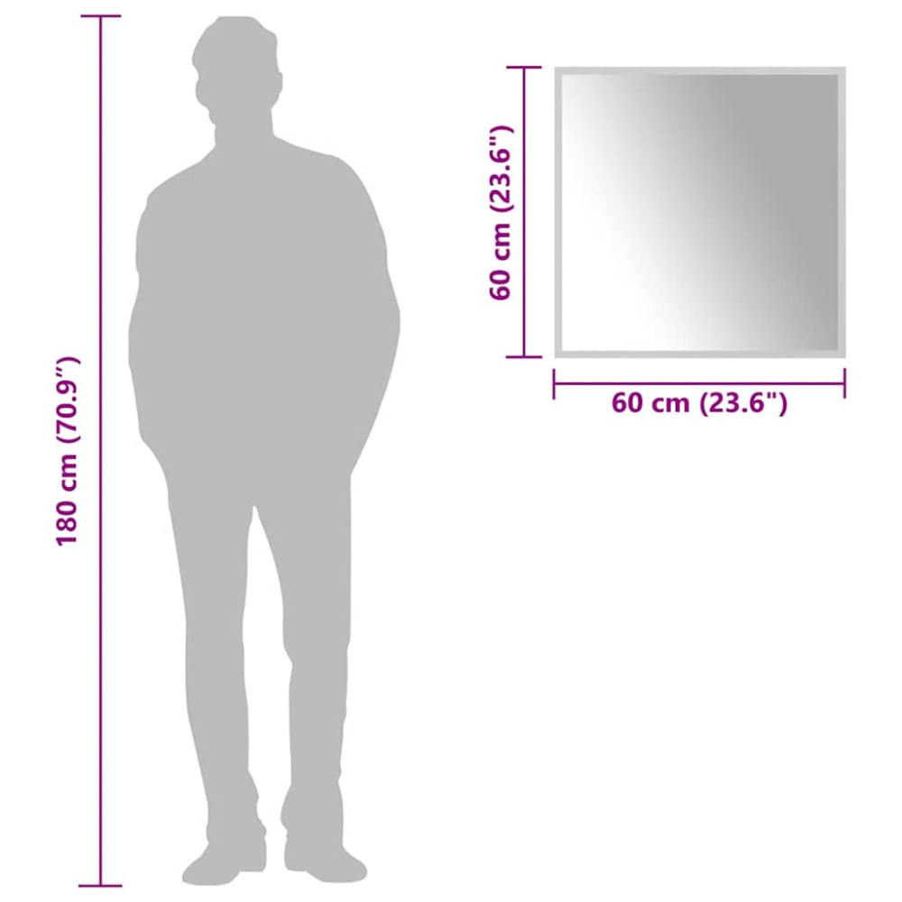 Produktbild för Badrumsspegel LED 60x60 cm
