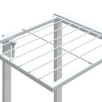 Produktbild för Växtställ på hjul 94,5x24,5x91,5 cm vit järn