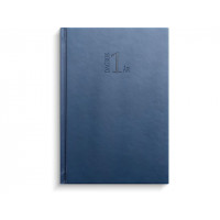 Burde 1-årsdagbok konstläder blå - 1099