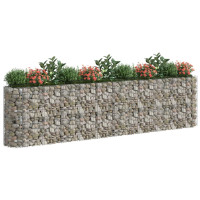 Produktbild för Planteringsgabion galvaniserat järn 400x50x100 cm