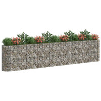 Produktbild för Planteringsgabion galvaniserat järn 470x50x100 cm