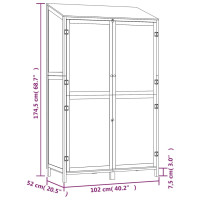 Produktbild för Trädgårdsbod 102x52x174,5 cm massivt granträ