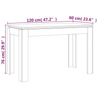 Miniatyr av produktbild för Matbord rökfärgad ek 120x60x76 cm konstruerat trä