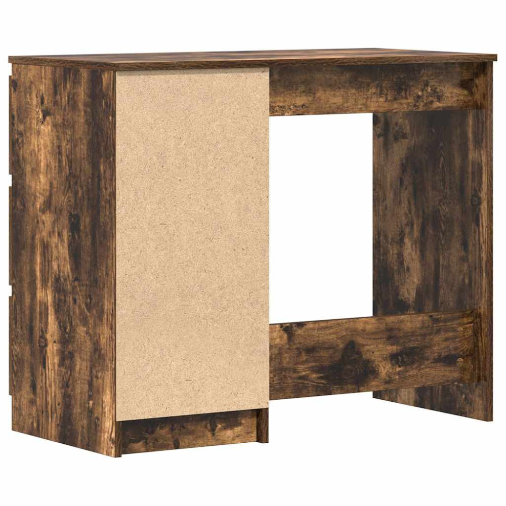 Produktbild för Skrivbord rökfärgad ek 90x45x76 cm konstruerat trä