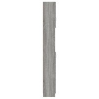 Miniatyr av produktbild för Badrumsskåp grå sonoma 32x25,5x190 cm konstruerat trä