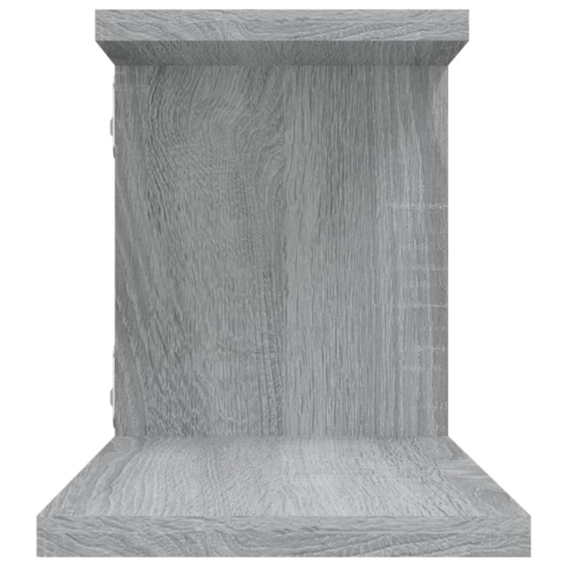 Produktbild för Väggmonterad tv-hylla grå sonoma 125x18x23 cm konstruerat trä