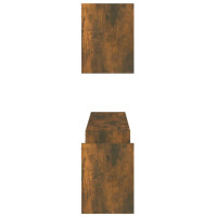 Produktbild för Vägghyllor 2 st rökfärgad ek 100x15x20 cm konstruerat trä