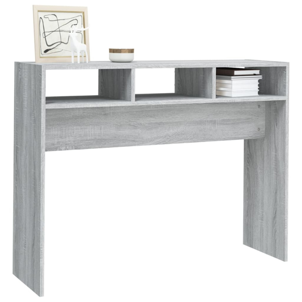 Produktbild för Avlastningsbord grå sonoma 105x30x80 cm konstruerat trä