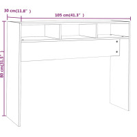 Produktbild för Avlastningsbord grå sonoma 105x30x80 cm konstruerat trä