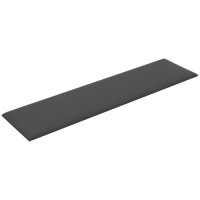 Produktbild för Väggpaneler 12 st mörkgrå 60x15 cm tyg 1,08 m²