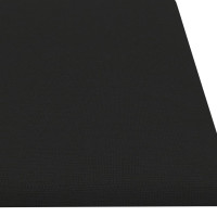 Produktbild för Väggpaneler 12 st svart 60x15 cm tyg 1,08 m