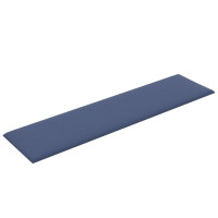 Produktbild för Väggpaneler 12 st blå 60x15 cm tyg 1,08 m