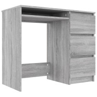 Miniatyr av produktbild för Skrivbord grå sonoma 90x45x76 cm konstruerat trä