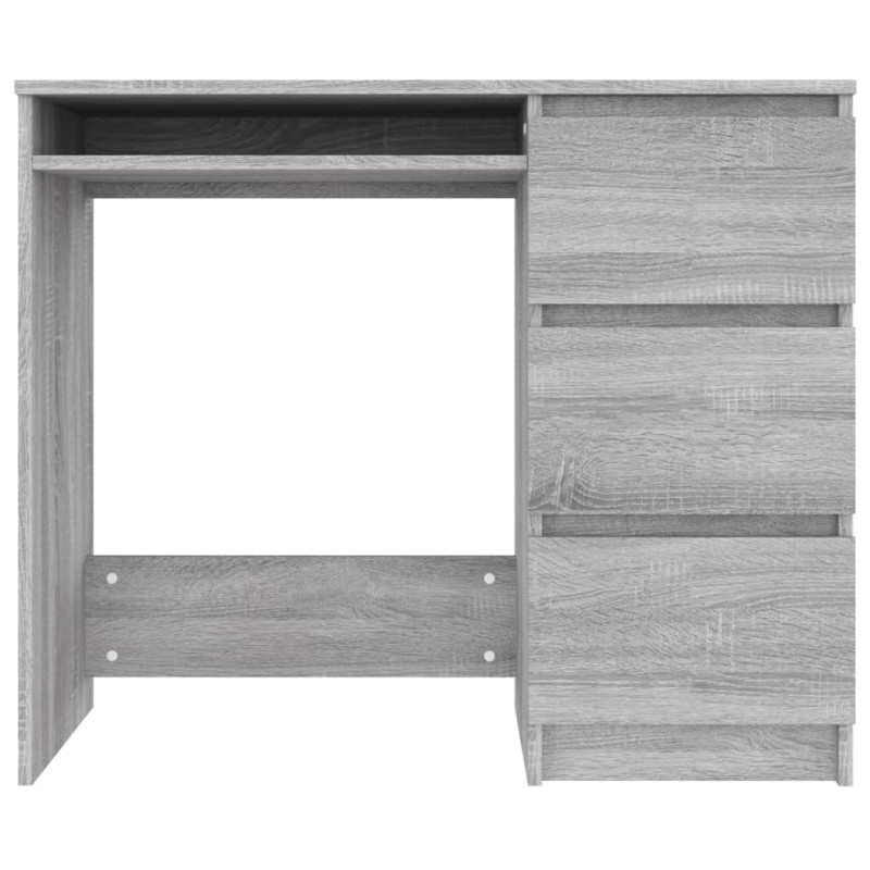 Produktbild för Skrivbord grå sonoma 90x45x76 cm konstruerat trä
