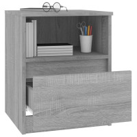 Miniatyr av produktbild för Sängbord grå sonoma 40x40x50 cm konstruerat trä