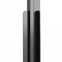 Produktbild för Duschvägg halvfrostad ESG 70x70x180 cm svart