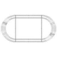 Produktbild för Planteringsgabion galvaniserat järn 200x100x50 cm