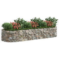 Produktbild för Planteringsgabion galvaniserat järn 300x100x50 cm