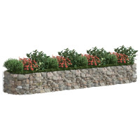 Produktbild för Planteringsgabion galvaniserat järn 400x100x50 cm