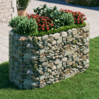 Produktbild för Planteringsgabion galvaniserat järn 200x100x100 cm