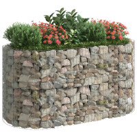 Produktbild för Planteringsgabion galvaniserat järn 200x100x100 cm