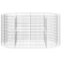 Produktbild för Planteringsgabion galvaniserat järn 200x100x100 cm