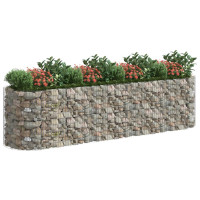 Produktbild för Planteringsgabion galvaniserat järn 400x100x100 cm