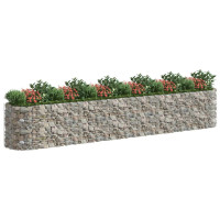 Produktbild för Planteringsgabion galvaniserat järn 600x100x100 cm