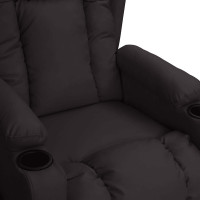 Produktbild för Elektrisk massagefåtölj svart konstläder