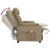 Produktbild för Elektrisk massagefåtölj taupe tyg