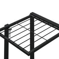 Produktbild för Växtställ på hjul 94,5x24,5x91,5 cm svart järn