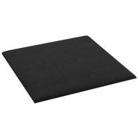 Produktbild för Väggpaneler 12 st svart 30x30 cm tyg 1,08 m²