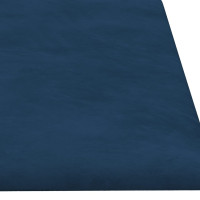 Produktbild för Väggpaneler 12 st blå 60x15 cm sammet 1,08 m²