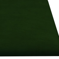 Produktbild för Väggpaneler 12 st mörkgrön 60x15 cm sammet 1,08 m²