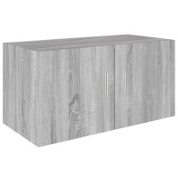 Produktbild för Väggmonterat skåp grå sonoma 80x39x40 cm konstruerat trä