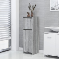 Produktbild för Badrumsskåp grå sonoma 30x30x95 cm konstruerat trä