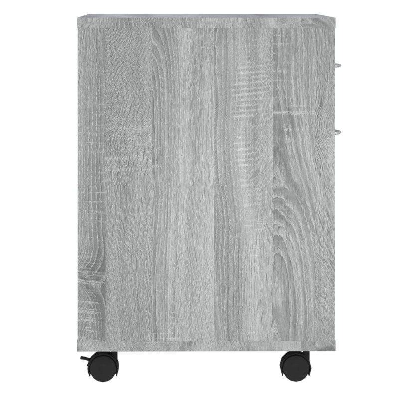 Produktbild för Skåp med hjul grå sonoma 45x38x54 cm konstruerat trä