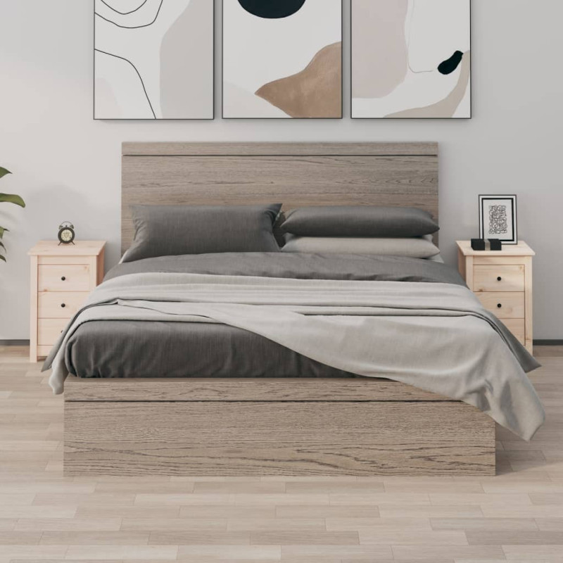 Produktbild för Sängbord 2 st 40x35x61,5 cm massiv furu