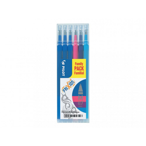 Pilot Pen Pilot FriXion Ball Medium Blå, Rosa, Violett 6 styck